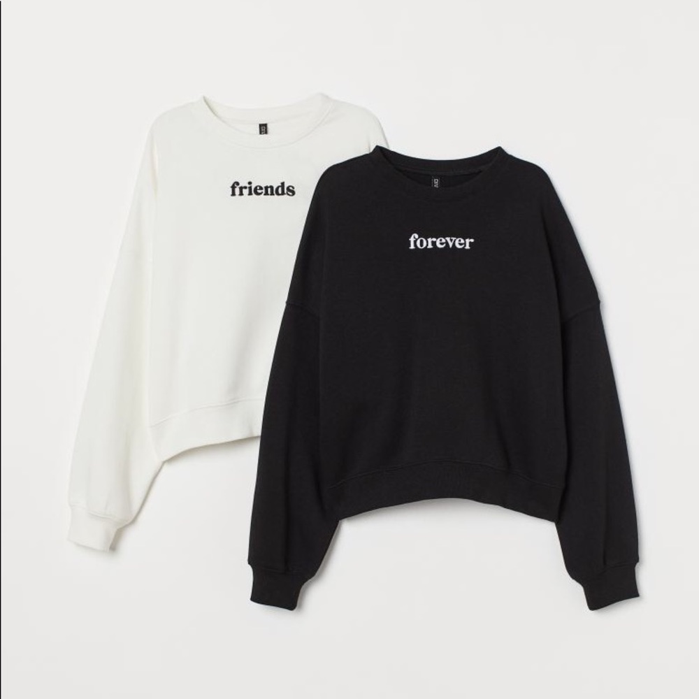Friends Forever H&M black sweatshirt